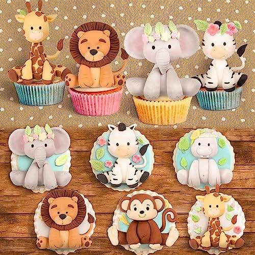 FUNSHOWCASE Jungle Animals Fondant Silicone Molds Sugarcraft Cake Decoration 6-count Height 2.6-3.6inch - Image 5
