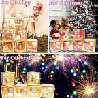 Baby Boxes with Letters, 6 Transparent Balloon Boxes with 78 Letters & Numbers, Clear Name Boxes for Baby Shower Birthday Bridal Wedding Gender Reveal Party Decorations Backdrop, Gold - Image 5