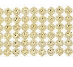 Craftdady 10 Yards Flower Rhinestone Mesh Wrap 6 Rows Golden Crystal Faux Diamond Bling Mesh Ribbon for Wedding Cakes Birthday Baby Shower Decorations DIY Crafts by Craftdady