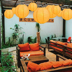 Quasimoon PaperLanternStore.com Ultimate 20-Piece Papaya Paper Lantern Party Pack - Assorted Sizes of 6, 8, 10, 12 Inch (5 Round Lanterns Each) for Weddings, Birthday, Events and Decor - Image 4