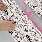 AOFUN Wrapping Paper Roll with Printed Name Wrapping Paper Roll with Printed Name Birthday Wrapping Funny Christmas Wrapping Paper Christmas Gift Wrapping 5 Rolls 58" x 23" - Image 4