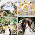 Asee'm Round Backdrop Stand 7.2FT White Wedding Arch Metal Circle Balloon - Image 6