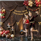 Brown Backdrop Curtain for Parties Wedding Wrinkle Free Brown Photo Curtains Backdrop Drapes Fabric Decoration for Birthday Party Baby Shower 5ft x 7ft,2 Panels - Image 4
