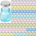Tessco for you Mini Mason Jar Shot Glasses with Lids 2 oz Dishwasher Safe Mason Canning Jars for Bachelorette Wedding Party Favors Bar Drinks Home Desserts Honey Jam Candy(Fresh Color,72 Pcs) by Tessco