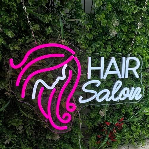 Hair Salon Neon Sign for Wall Decor, LED Neon Signs Lights, Pink Salon Hair Tech Decor Neon Signs for Barber Shop, Beauty Salon Studio Beauty Room Business Sign - Image 2