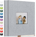 Artfeel Photo Album Self Adhesive Scrapbook Album for 3x5 4x6 5x7 8x10 Pictures,120 Pages Linen Cover with Display Window DIY Photo Book,Ideal Gifts for Family Travel Wedding Baby by Artfeel