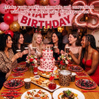 400 Pcs Red Cheetah Print Birthday Decoration for 50 Guests, Red and Black Cheetah Cherry Paper Plates Napkins Cups Cutlery Leopard Tableware for Y2K Girls Night Big Mama Party Supply - Image 5