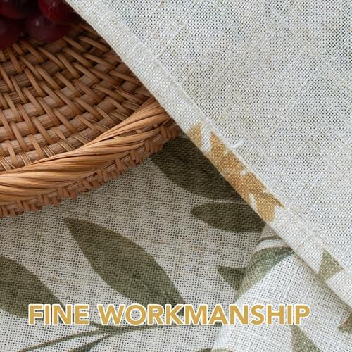 H.VERSAILTEX Linen Table Cloths Floral Printed Tablecloth Spill-Proof Waterproof Table Cover for Dining Buffet Feature Soft and Thick Fabric Wrinkle Free, 60 x 120 Inch, Adela Botanical Motif - Sage - Image 5