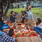 400 Pieces Camping Wood Grain Slice Party Supplies Set Paper Plate Cup Napkin for Camping Woodland Baby Shower Lumberjack Birthday Featuring a Round Wooden Slice Die Cut Edge Design Serve 50 - Image 4