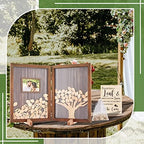 Gueevin 164 Pcs Tree of Life Wedding Guest Book, Wooden Tree Guest Book - Image 5