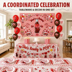 111Pcs She's Ready to Pop Baby Shower Decorations, Soda Pop Baby Shower Party Supplies for 24 Guests with Mom-to-Be Soda Bottle Backdrop, Banner, Balloons, Plates, Napkins and Forks - Image 4