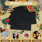 A7 Black 5x7 Envelopes 250Pcs, 120g Pearl Paper with Gold Stickers - Image 5
