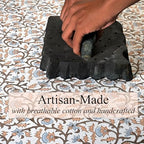 Ridhi Block Print Brown Meadow Vine Rectangle Cotton Tablecloth 190" x 72" Reusable Table Cover Decorative Everyday Use for Dining, Farmhouse, Home Gift for Spring, Easter, Valentine - Image 4