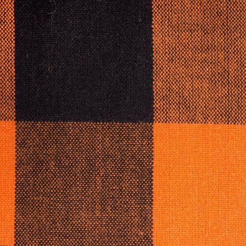 DII Buffalo Check Collection, Classic Farmhouse Tablecloth, Tablecloth, 60x104, Orange & Black - Image 2