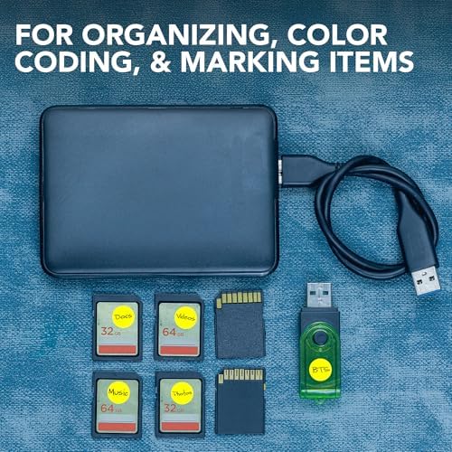 Perco Neon Yellow Perforated Round Circle Dot Sticker 1/2-Inch Labels — 3 Rolls, 9,000 Stickers—Planners, Events for Reminder Dots, to-Do Markers & Alerts, Strong Adhesive—Made in USA - Image 6