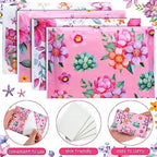 PerKoop 100 Pack Pocket Tissues Travel Slim Packs Small Facial Tissues Wallet Size Toilet Paper for Travel Guest Wedding Supplies, 4 Styles(Flower Travel) - Image 3