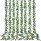 Sggvecsy Artificial Eucalyptus Garland 8 Pack Fake Eucalyptus Greenery Garland Faux Hanging Plants Artificial Vines, 5.6 Feet/Strand for Wedding Backdrop Arch Wall Table Party Outdoor Festival Decor by Sggvecsy