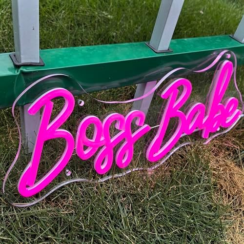 Pink Boss Babe Led Neon Light Sign for Wall Decor Sign Girls Lady Bedroom Home Light Up Sign Wedding Birthday Christmas Bestie Best Boss Gifts USB (15.7x7in) - Image 2