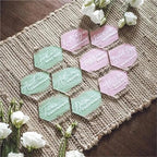 50 Pcs Clear Acrylic Table Place Cards with Stands Wedding Seating Name Tags DIY Decor - Image 5