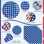 Funnymoom 452 Pcs Patriotic Paper Plates Napkins Cups Set Party Supplies - Image 3
