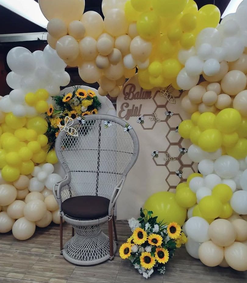 Hexagon Beehive Arch Backdrop Cover 4FT Honry Bee Stretchy Spandex Arch Stand Cover for Birthday Baby Shower Ceremony Wedding Party Decoration (Only Cover) - Image 4