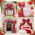 Riceshoot 32x250 Inch Christmas Tartan Plaid Red Bow, Giant Decorations - Image 6