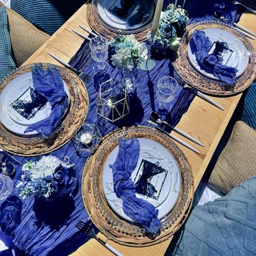 12 Pack Royal Blue Cheesecloth Table Runner 10Ft 23 x 120 Inch - Image 7