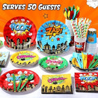 450 Pcs Tableware Set, Serve 50, Colorful, Hero Theme - Image 6
