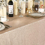 Poise3EHome Champagne Sequin Tablecloth 90×132 Inch Rectangle Sparkly Fabric Table Cloth for Birthday Wedding Party Christmas Holiday Baby Shower Decoration - Image 5