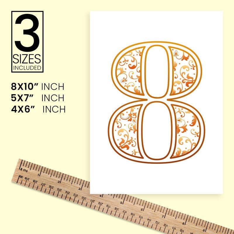 Numeric Design Table Number Cards Double Sided Party Table Numbers for Reception Baby Shower Anniversary Birthday Bridal Party 5x7 100 Pcs - Image 4