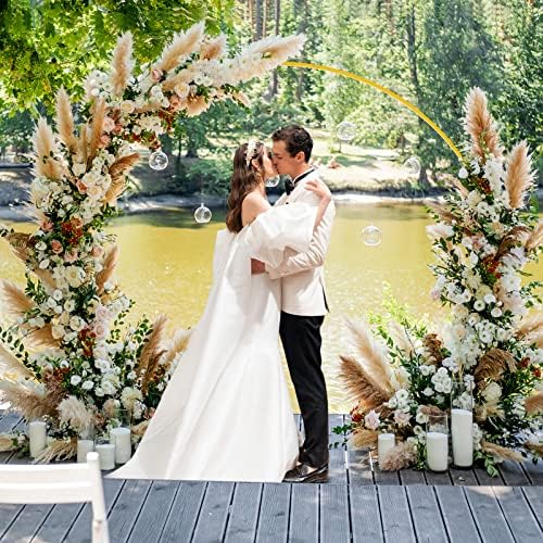 Fomcet Round Backdrop Stand Gold 7.2ft Circle Arch Large Metal Wedding Arch - Image 4