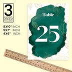 Watercolor Splash Wedding Table Number Cardss 1-100 Double Sided For Reception Event Party Baby Shower Birthday 4x6 - Image 4