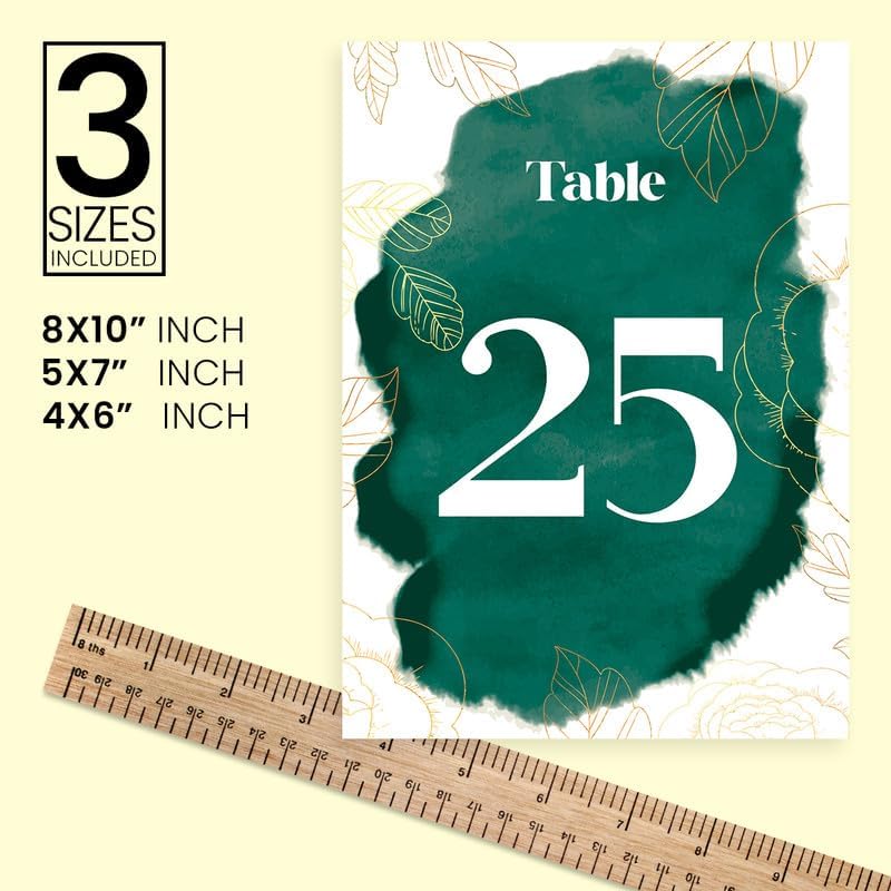 Watercolor Splash Wedding Table Number Cardss 1-100 Double Sided For Reception Event Party Baby Shower Birthday 4x6 - Image 4