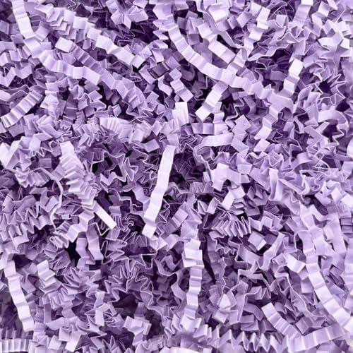 10LB Light Purple Crinkle Cut Paper Shred Filler, Crinkle Paper Shreds by Tisspoms