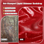 10x10FT Red Sequin Backdrop Curtain for Party - 2 Panels 5x10FT Wrinkle-Free Shimmer Drapes for Birthday, Wedding, Christmas, Decorations & Photography - Image 2