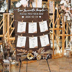 OurWarm Wooden Seating Chart for Wedding Reception Display 23.6x15.7 Inch - Image 6
