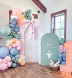 Plaids Arch Backdrop Cover for Silly Goose Baby Shower Arch Frame Stretchy Cover Gingham Kids 1st Birthday Party Fiesta Decorations (7.2x4ft Cover,Pink) - Image 5