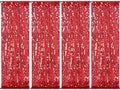 Red Big Payette Sequin Backdrop Curtain 4 Panels 2ftx8ft Sparkly Glitter Party Background for Birthday Holiday Wedding Event Decorations by SoarDream