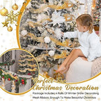 Funtery 4 Rolls 40 Yard Christmas Deco Mesh Decorative, Gold - Image 4