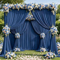 50x10ft Navy Blue Backdrop Curtain Panels for Parties - Wrinkle Free Polyester Photo Curtain Backdrop Wedding Back Drop Fabric Drapes for Party Decorations Background for Photography by WishCare