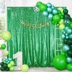 QueenDream Green Sequin Backdrop Curtain Party Backdrop Curtain 8ft x 8ft for Glitter Birthday Wedding Curtains - Image 4