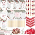 Sherr 476 Pcs Christmas Santa Baby Shower Games, 8 Sets Games Activities by Sherr