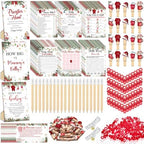Sherr 476 Pcs Christmas Santa Baby Shower Games, 8 Sets Games Activities by Sherr