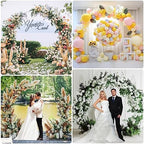 Wokceer Wedding Arch 7.2FT Round Backdrop Stand White Circle Balloon Arch - Image 6