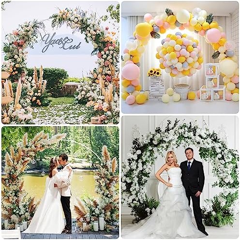 Wokceer Wedding Arch 7.2FT Round Backdrop Stand White Circle Balloon Arch - Image 6