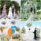 Wokceer Wedding Arch Backdrop Stand 8FT,7.2FT,6.6FT White Metal Arch Stand - Image 6