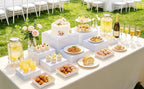 Nestable Buffet Risers - 8 Pcs White Acrylic Food Risers with Signs & Markers – Sturdy Dessert Table Display Stands for Parties, Catering, Jewelry & Collectibles (Easy-Store Stackable Cubes: 10'',9'',8", 7", 6", 5", 4", 3") - Image 7
