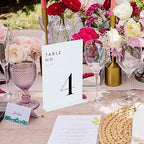 White Wedding Table Numbers 1-20 with Stands, 5"x7" White Acrylic Table Numbers, Perfect for Wedding Reception, Party, Anniversary, Event - Image 4