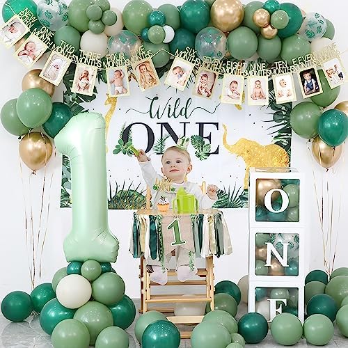 DCJHFJ Wild One Birthday Decorations for Boys Safari 1st Birthday Party - Image 7