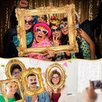 Lineshading 6 Pcs Large Photo Booth Props Gold Picture Selfie Frame 20 Inch - Image 6
